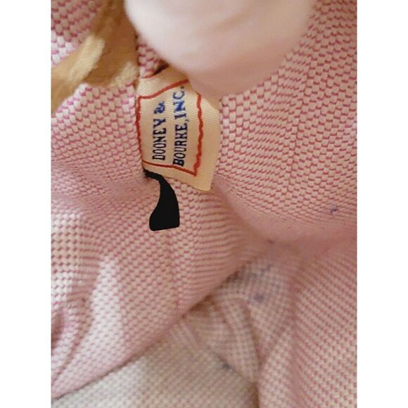 Dooney and Bourke VTG Canvas Leather Bucket Shoulder‎ Bag Pink 1970's  DAMAGE - Picture 15 of 16